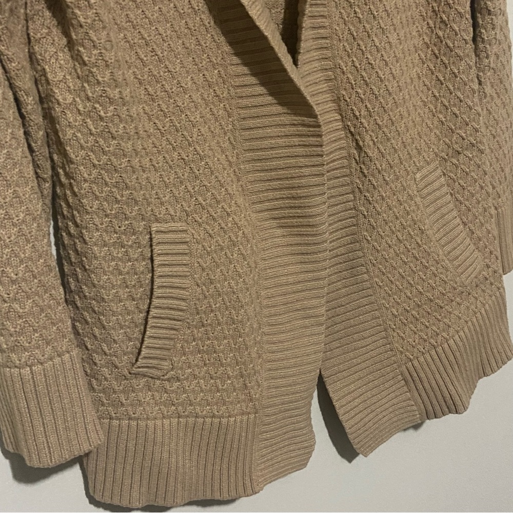 Talbots Beige Knit Open Front Cardigan Sweater Medium - Picture 6 of 8